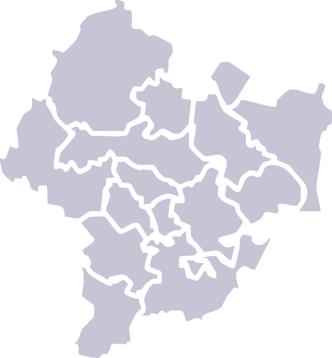 Carte des 14 communes de la CPTS Centre-Aveyron